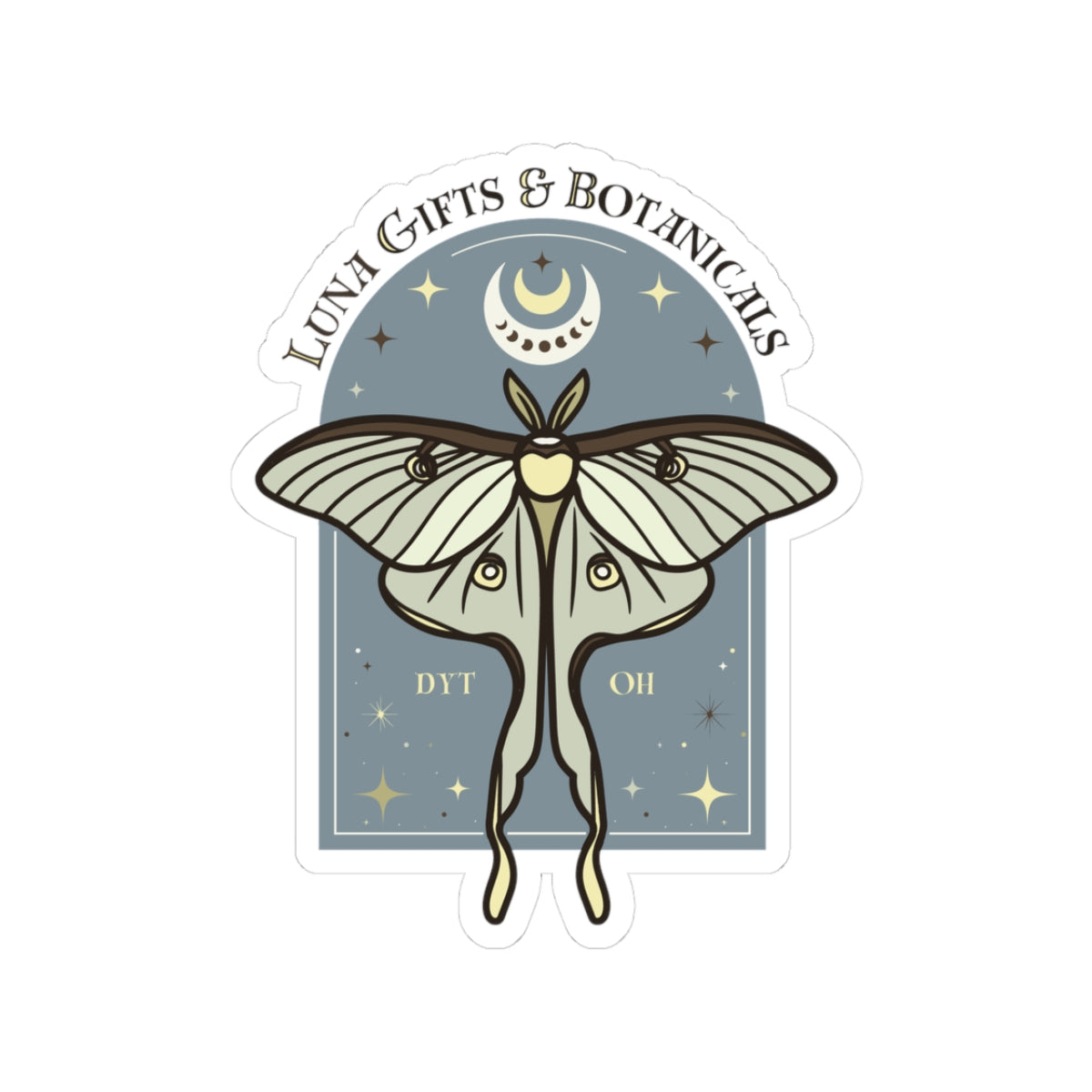 Luna Moth Vinyl Sticker