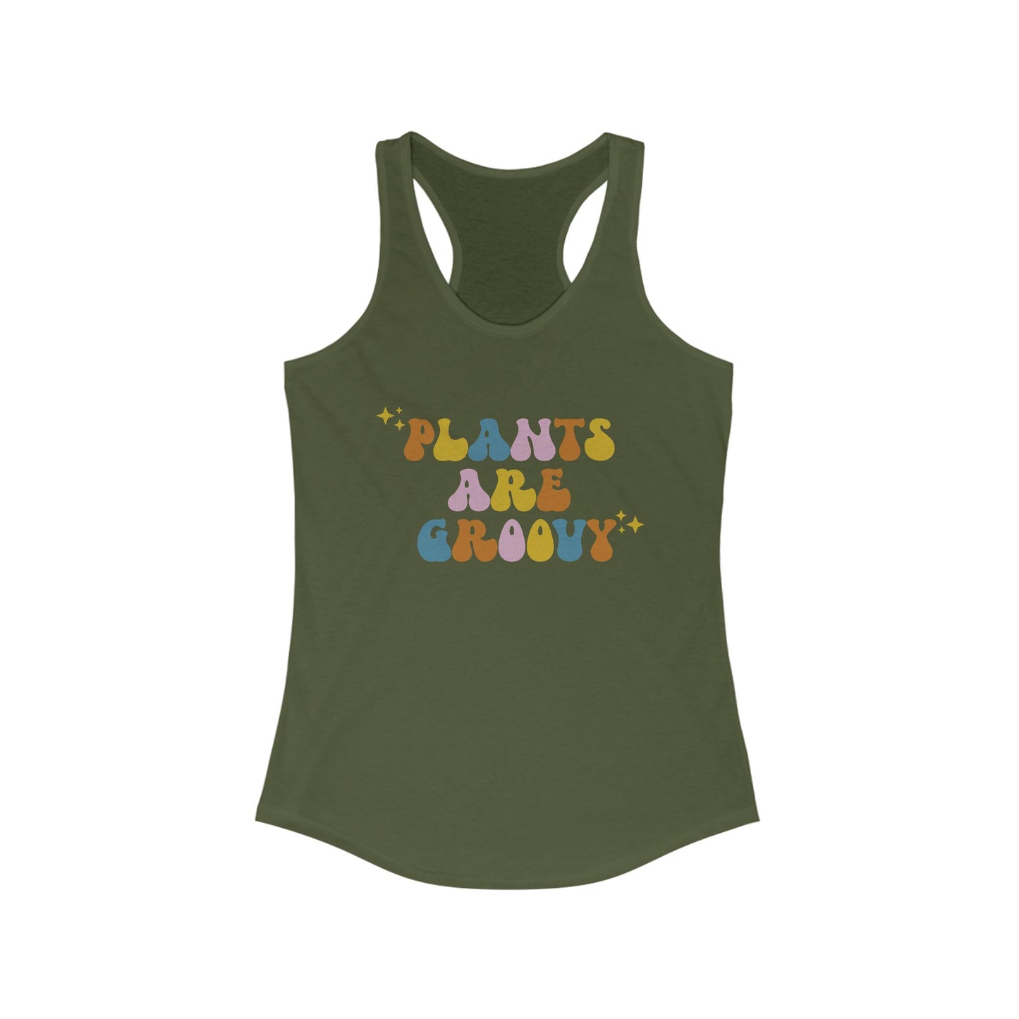Plants Are Groovy Women's Racerback Tank