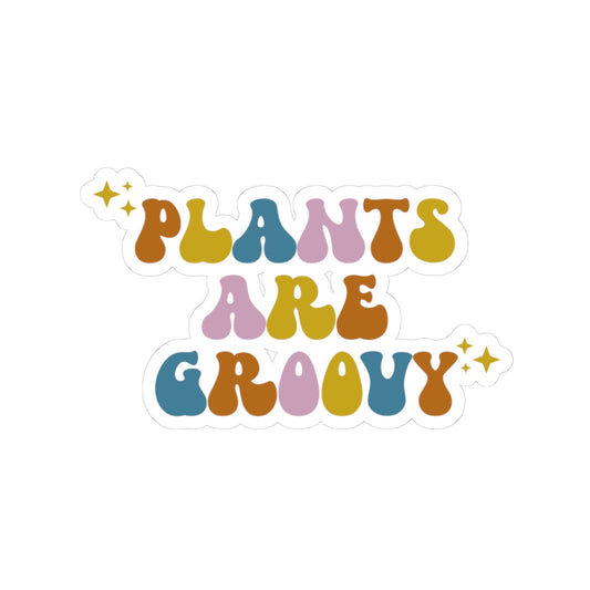 Groovy Plants Vinyl Sticker
